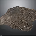 Natural Rock With Soil Pebbles And Rough Surface Texture In Natural Environment 3d model