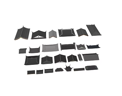 Chinese roof eaves 3d model