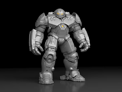 Futuristic Metallic Sci Fi Robot Artistic Installation With Detailed Mechanical Structure 3d model