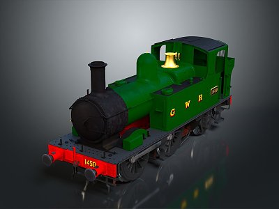 vintage train steam train carriage locomotive head steam carriage train vehicle 3d model