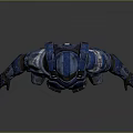 Game And Movie Sci Fi Character In Blue Armored Warrior Costume Design