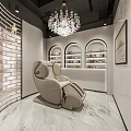 Modern Luxury Beauty Spa Room With Cozy Massage Beds And Elegant Arched Interior Design