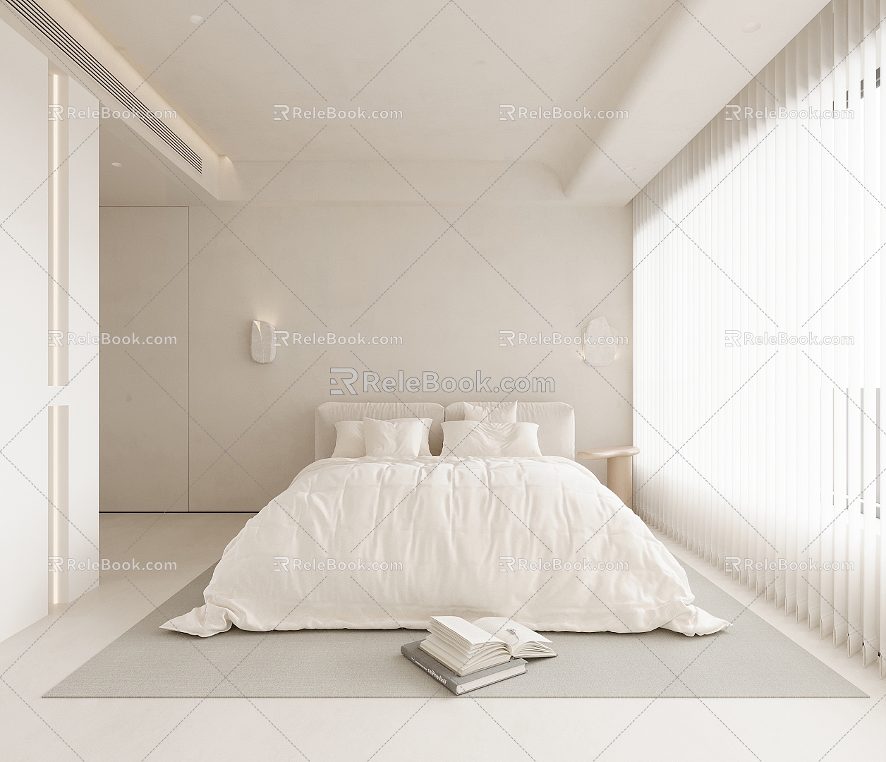 Minimalist Bedroom 3d model