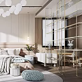 Modern Cozy Bedroom Interior With Soft Headboard Pillows Throw Blanket Nightstands And Plants