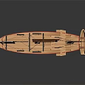 Traditional Chinese Sailing Boat With Yellow Sails Red Black Hull And Wooden Structure