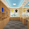 School Robotik Classroom With Bright Windows Student Desks Chairs Hanging Lights And Colorful Models