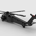 Building Blocks Black Helicopter Model With Rotors Cockpit And Fuselage