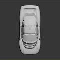 Modern White Sports Car With Streamlined Design Reflective Surface Wheels And Body Lines