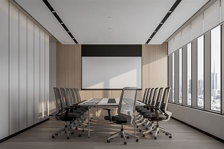 Modern Meeting Room Meeting Table and Chair 3d model