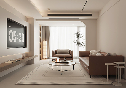 modern living room 3d model