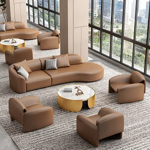 Modern office sofa combination 3d model