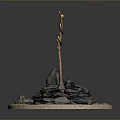 Scepter Ancient Scepter Cane Ancient Scepter Magic Scepter Metal Scepter Classical Scepter Magic Scepter 3d model