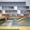 Campus Building Primary and Secondary School Building 3d model