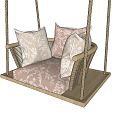 Modern swing hanging chair 3d model