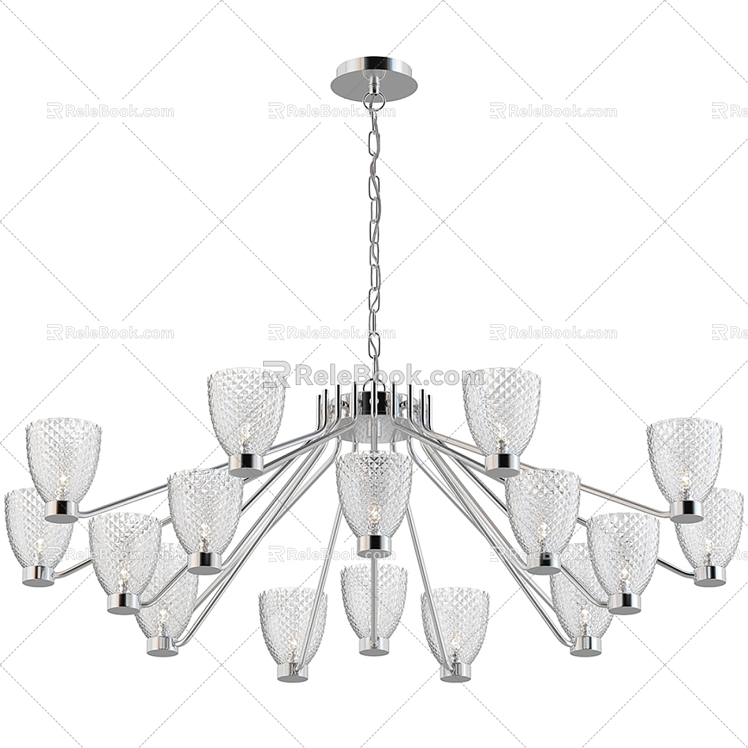 Light Luxury Chandelier Living Room Chandelier Simple Atmospheric Nordic Dining Table Lamps Internet Celebrity Bar Dining Room Chandelier 3d model