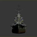 3D Model Of Warship Showing Detailed Interior Structure 3d model