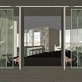 Modern Hall Hotel Lobby Hotel Lobby Hotel Reception Area Reception Cashier Reception Rest Area 3d model