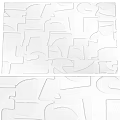 Abstract Geometric Design Square Rug For Modern Living Room Floor Decor