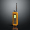 Motorola Orange Vintage Walkie Talkie With Antenna And Screen Display Professional Communication Device
