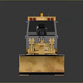 Yellow Bulldozer Construction Equipment with Tracked Undercarriage Front Blade and Enclosed Cab