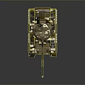 Detailed Military Tank 3D Model With Camouflage Paint Cannon Turret And Tracks