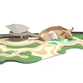 Custom Paradise Niu Paradise Amusement Park Children's Paradise Playground Amusement Slippery Slide Combination Function 3d model