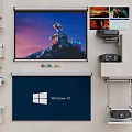 Modern Projector Curtain 3d model