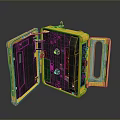 Yellow Protective Device Case Open Showing Internal Buttons And Ports Details