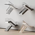 Different Modern Staircase Designs With Glass Railings Wood Steps And Metal Frames