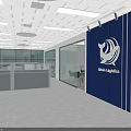 Modern Office Interior With Open Floor Plan Glass Partitions Multiple Workstations And Meeting Table