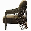 Modern Table and Chair Set with Brown Upholstered Metal Frame Chairs Round Table Decorative Items