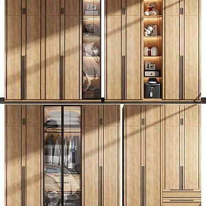 Nordic wardrobe combination 3d model