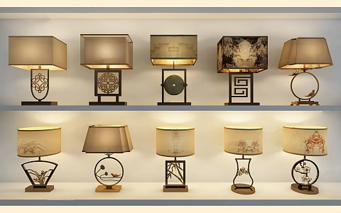 New Chinese-style Special-shaped Table Lamp Table Lamp 3d model
