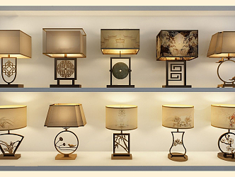 New Chinese-style Special-shaped Table Lamp Table Lamp 3d model