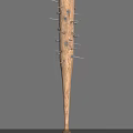 Spiked Wooden Baseball Bat Weapon With Metal Nails and Solid Structure
