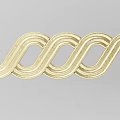 Elegant Golden Carved Spiral Wave Ornament with Intricate Design Decorative Strip