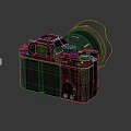 Professional Digital Camera Body With Attached Lens Control Dials And Viewfinder