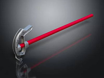 High Quality Claw Hammer With Red Handle And Silver Metal Head For DIY Tasks 3d model