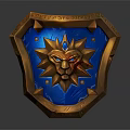 Medieval Shield Lion Shield Ancient Shield Defensive Weapon Ancient Shield Iron Shield Protective Shield 3d model