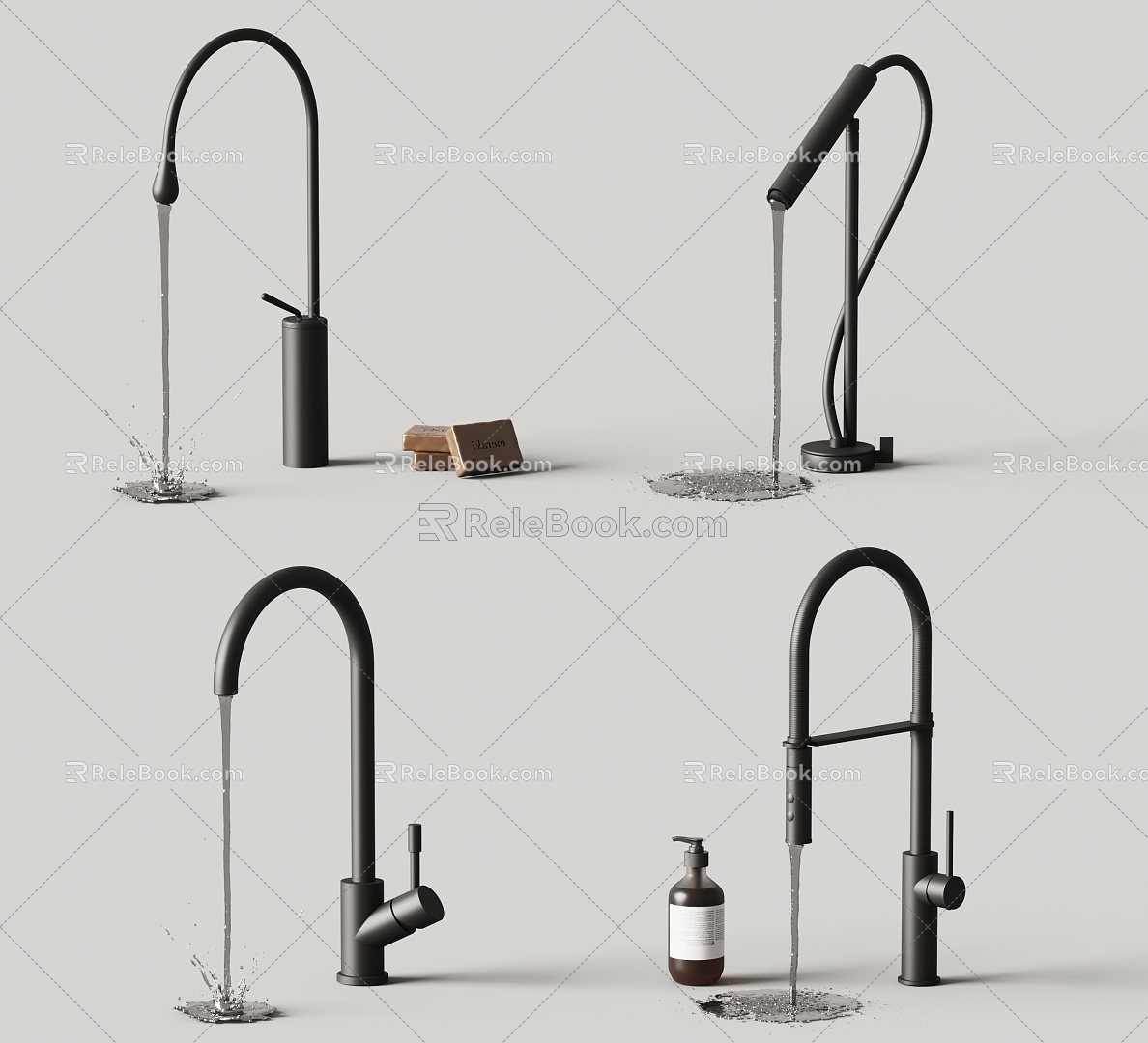 Goccia faucet drops 3d model