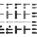 Diverse Contemporary Door Handles Featuring Multiple Design Styles And Metal Finishes