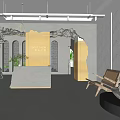 Beauty Salon Reception Desk With Modern Design And Elegant Decorative Elements 3d model