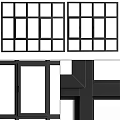 Sleek Modern Black Frame Casement Windows With Multi Grid Design And Clear Glass Panels