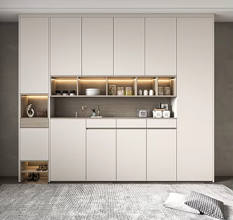 Modern Shoe Cabinet Decorative Side Cabinet Shoe Cabinet 3d model