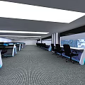 modern command center 3d model