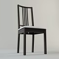 Modern Dining Chairs Black And White Frame With Vertical Slat Backrest Padded Seat