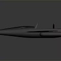 Futuristic Aircraft Model With Sleek Blue Body Red Interior And Metallic Finish