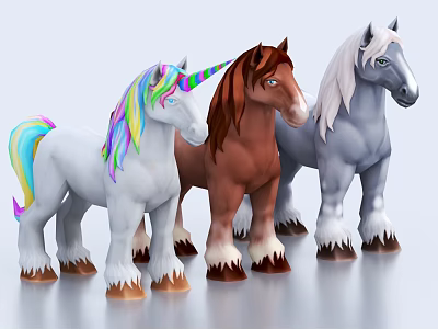 Colorful Reptile Figurines With Unique Patterns And Detailed Textures On 3d model