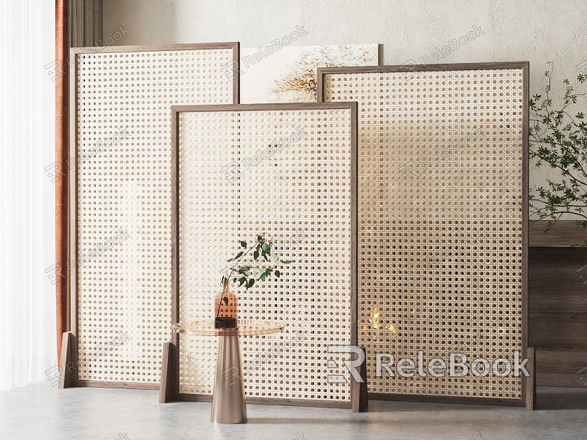 New Chinese-style partition screen partition combination model