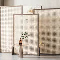 New Chinese-style partition screen partition combination 3d model